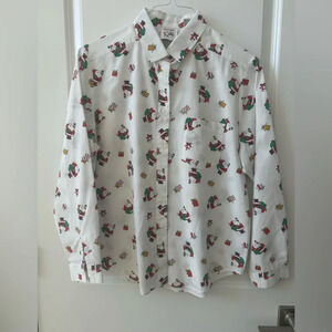 Vintage RATIO Women’s Santa Button Down
Christmas Top Size 14